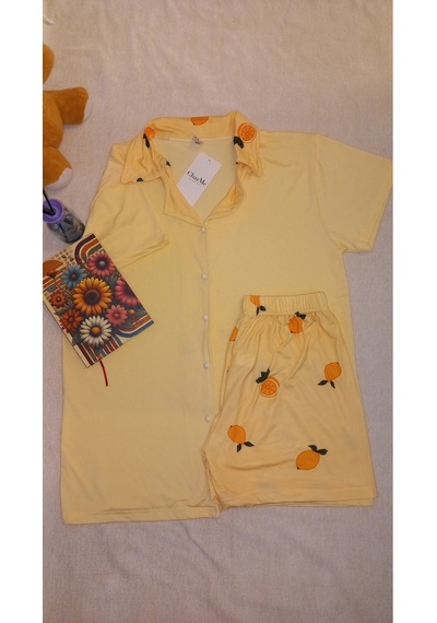 Charme Pijama Takımı Sarı