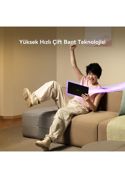 Wıfı Be3 Router, 3.6 Gbps Çift Bant Wi-fi 7, Ultra Hızlı, Görselleştirilmiş Wi-fi Analizi, Ebeveyn Kontrolleri,%120 Daha Hızlı Veri Transferi, Homesec, Beyaz