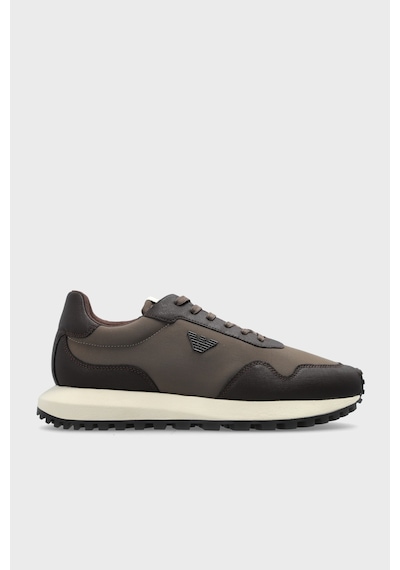 Emporio Armani Logolu Sneaker Ayakkabı Erkek Ayakkabı Em003738 Af19532 M6492 Kahve
