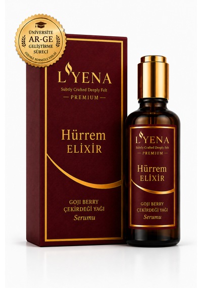 Lyena Premium Hürrem Elixir Goji Berry Yağı Yüz Bakım Serumu 50 Ml Hızlı Emilim Yağlı His Bırakmayan Serum