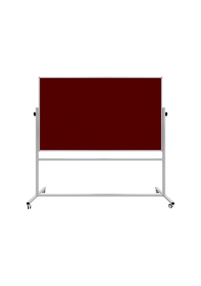 120x200 Kumaş Kaplı Mobil Çift Taraflı Pano Beyaz