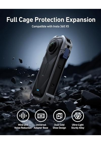 Insta360 X5 Utility Metal Çerçeve Metal Frame For Insta 360 X5 Insta360 X5 İçin Koruyucu Çerçeve