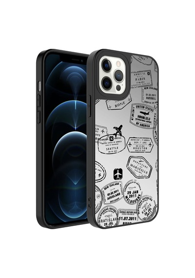 Apple Uyumlu  iPhone 12 Pro Kılıf Aynalı Desenli Kamera Korumalı Parlak Zore Mirror Kılıf