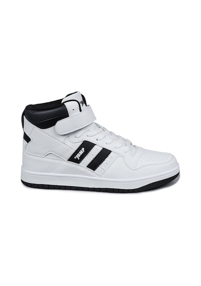 Jump 28504 Yüksek Bilekli Beyaz - Siyah Erkek Sneaker Günlük Spor Ayakkabı Beyaz - Siyah