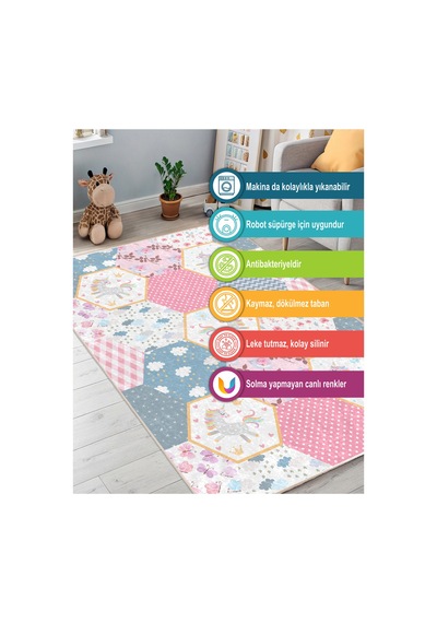 Dijital Baskılı Pamuk Tabanlı Çocuk Halısı Kaymaz, Yumuşak, Makinede Yıkanabilir Çok Renkli 795159710 Çok Renkli Dijital Baskılı Pamuk Tabanlı Çocuk Halısı Kaymaz, Yumuşak, Makinede Yıkanabilir Çok Renkli 795159710 Çok Renkli