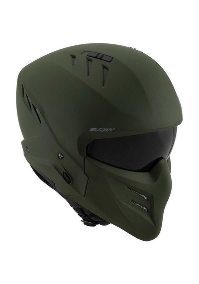Suomy Motosiklet Kaskı - Armor Kask Plaın Mat Yeşil