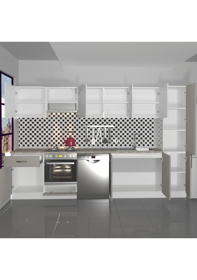 Decoraktiv Elite 325 Ankastre Fırın Modüllü Mdf Hazır Mutfak Dolabı - Tezgah Dahil - Kumtaşı - Beyaz Bej Decoraktiv Elite 325 Ankastre Fırın Modüllü Mdf Hazır Mutfak Dolabı - Tezgah Dahil - Kumtaşı - Beyaz Bej