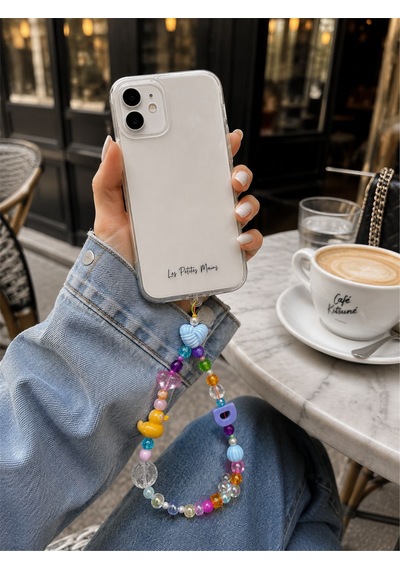 Name Pop D Telefon Askısı, Boncuklu Telefon Charmı Ve Çanta Aksesuarı