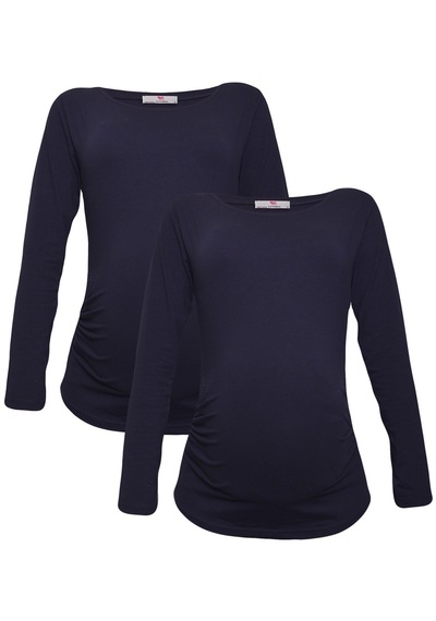 Luvmabelly Myra2302 2302 Hamile Tshirt Seti Lacivert