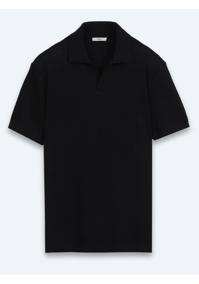 Kip Siyah Çizgili %100 Pamuk T-shirt