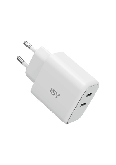 ISY IWC-0004 45 W 2XUSB C WT Güç Adaptörü Beyaz