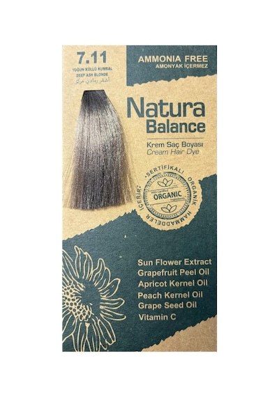 Natura Balance Saç Boyası 7.11 Yoğun Küllü Kumral