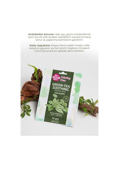 Ye:pre Green Tea Soothing Ampoule Mask Yeşil Çay Özlü Maske Kore 23 ML