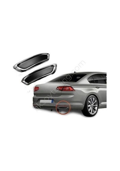 Volkswagen Passat B8 2015-2018 Uyumlu Yedek Parça Krom Egzoz