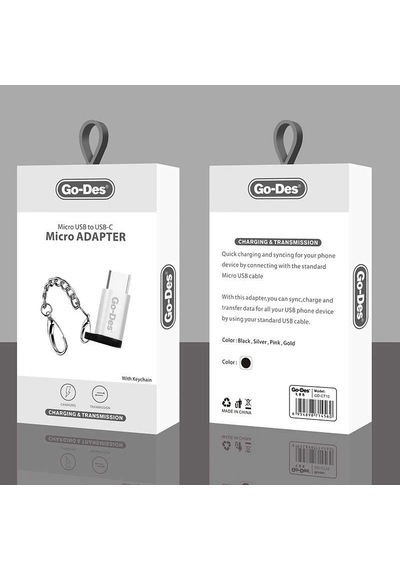 Go Des GD-CT10 Micro to Type-C Çevirici Adaptör Anahtarlık - ZORE-220325
