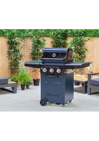 Aygaz X350 Klasik Lpg'li Barbekü - Led Işıklı, Pratik Kullanım, Geniş Izgara Alanı, Gri Mavi Gri