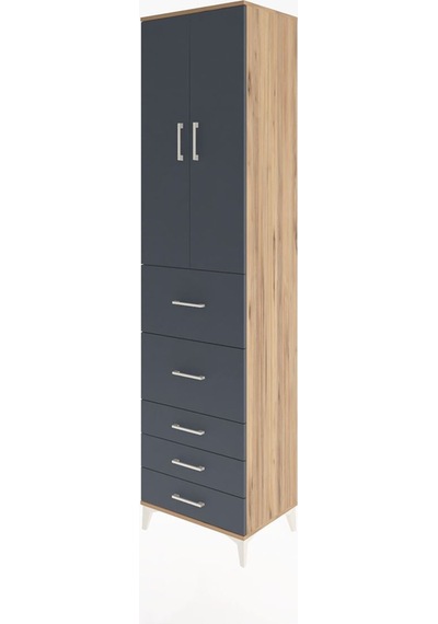 Hyperion Dolap 3 Raflı 5 Çekmeceli 2 Kapaklı 60x44x243 Çam-an... Çam Hyperion Dolap 3 Raflı 5 Çekmeceli 2 Kapaklı 60x44x243 Çam-an... Çam