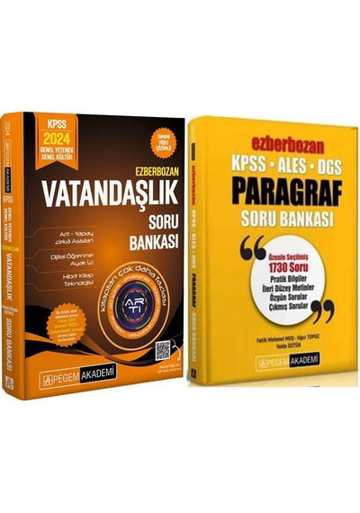 Pegem Kpss Vatandaşlık Ve Paragraf Soru Bankası Seti 2 Kitap