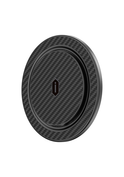 Wiwu Warriors Serisi Aramid Fiber 360 Derece Dönebilen Magnetik Ring Stand Telefon Tutucu Siyah Siyah