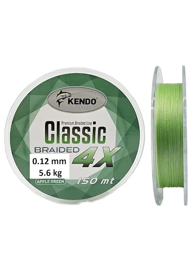 Kendo Classic 4x 0.12mm 150m Apple Green Örgü İp Misina