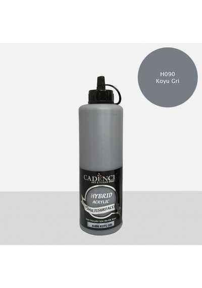 Cadence Hybrid Multisurface Akrilik Boya H-090 Koyu Gri 500 Ml