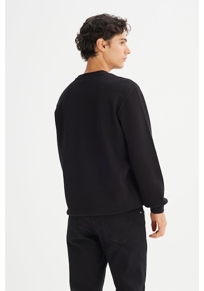 Lee Erkek Baskılı Sweatshirt Black Çok Renkli