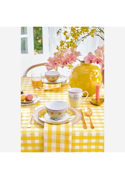 Sarı Porselen Yemek Tabağı 26,5 Cm