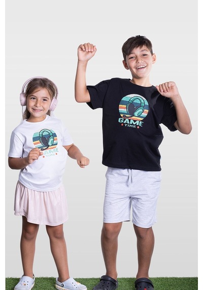 Little's World The Game Time Çocuk Tshirt Siyah