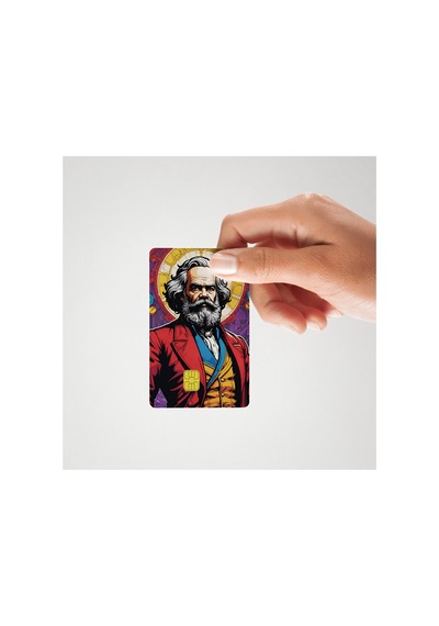 Karl Marx Parlak Kredi/banka Kart Kaplama Sticker Yüksek Kalite Standart
