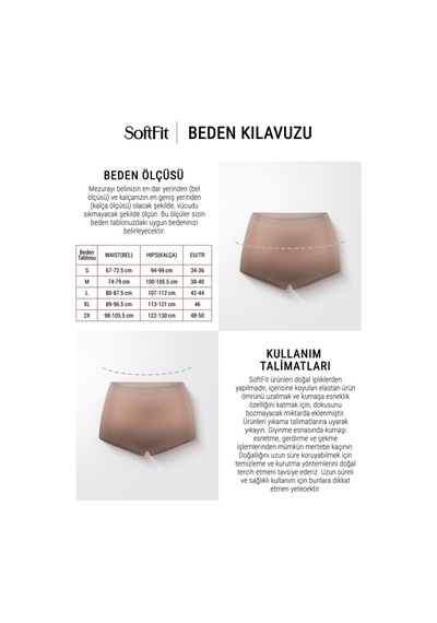 Auw Kadın Lastiksiz Pamuklu Modal Basic Boyshort 6'lı - Softfit Latte