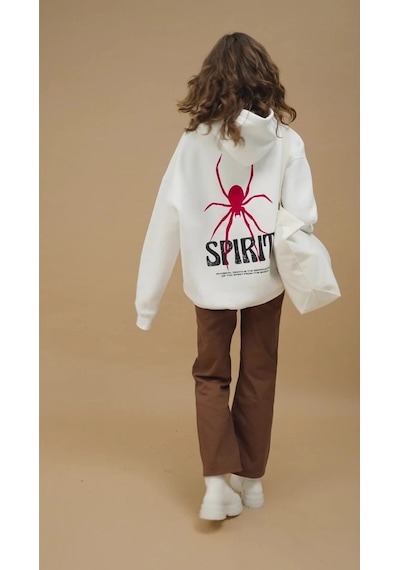 Startmore Unisex Spirit Sweatshirt Hoodie Beyaz Beyaz