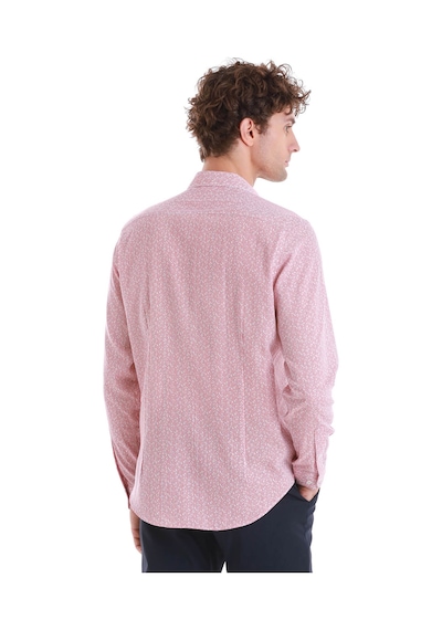 Hatemoğlu Bordo Comfort Fit Baskılı Slim Yaka Uzun Kollu Spor Gömlek 24d190000007 Bb Bordo
