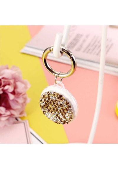 Mobilefix Apple Uyumlu AirTag 03 Silikon Anahtarlık-rose Gold