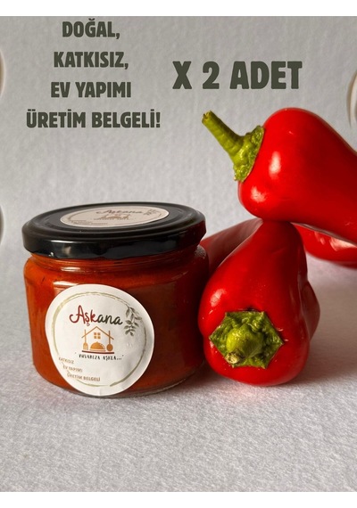 Lutenitsa 300g X 2 Adet - Ev Yapımı Katkısız Geleneksel Balkan Sosu Kahvaltılık İkili Set
