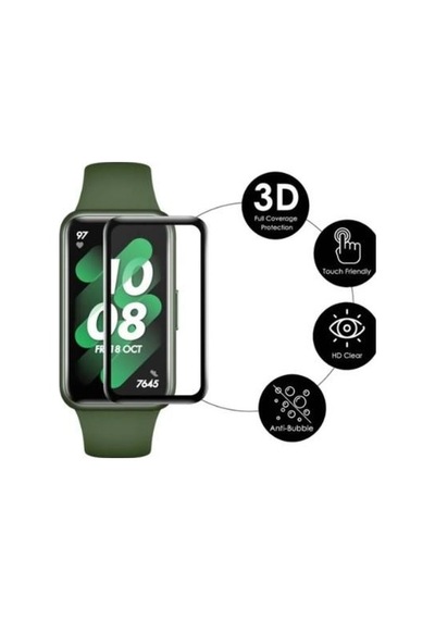 Samsung Galaxy Fit 3 Uyumlu 5d Tam Kaplayan Siyah Çerçeveli Nano Jelatin Ekran Koruyucu