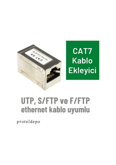 Irenis Cat7 Ethernet Kablo Ekleyici Birleştirici Uzatıcı