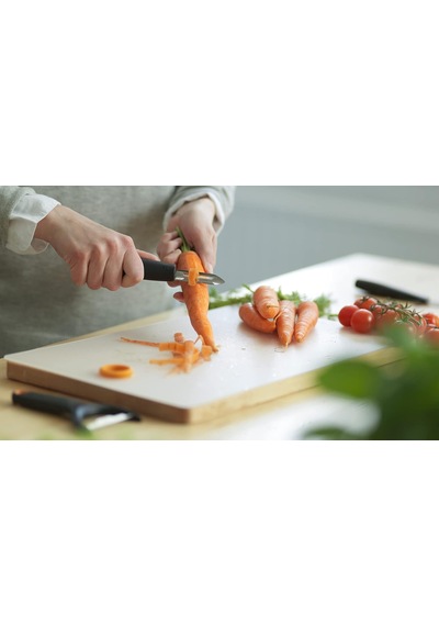 Tr Sabit Bıçaklı Soyucu, Uzunluk: 18 Cm, Çelik/plastik, Fonksiyonel Şekil, Siyah/turuncu, 1014418 Genel