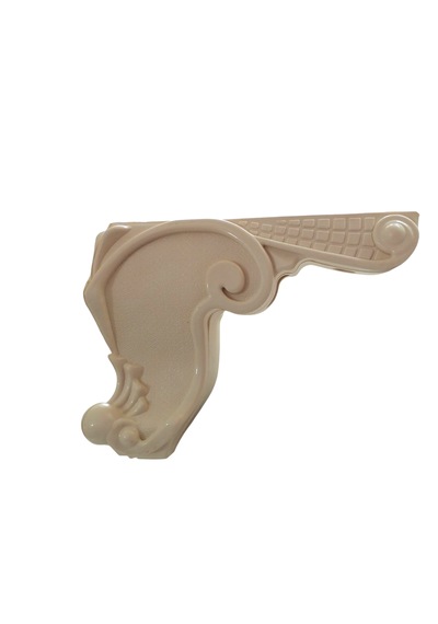 Lükens Oymalı Mobilya Ayağı Krem Rengi 12 Cm X 4 Adet Krem