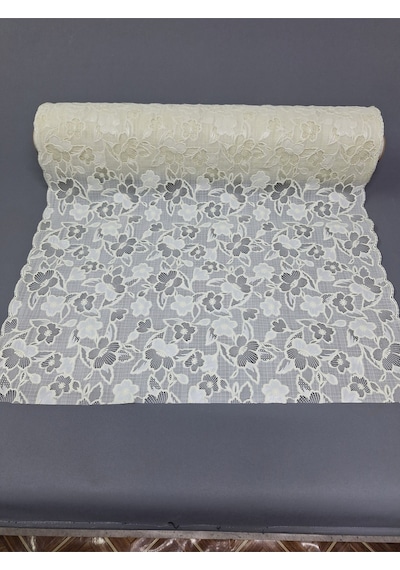 Pvc Küpür Dantel Raf Ve Dolap Örtüsü Runner Krem 50 X 300