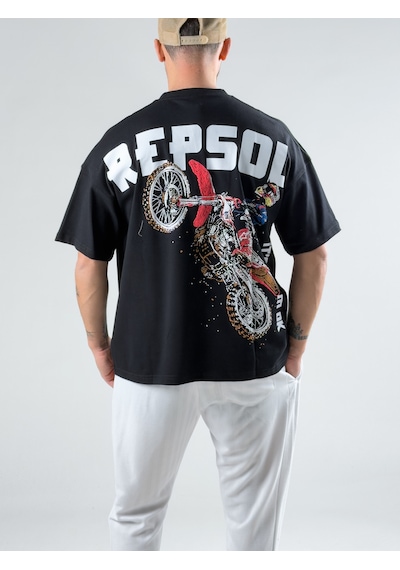 Cocopelli Siyah Repsol Erkek T-shirt Coc3007