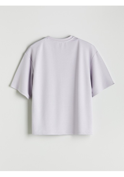 Lcw Vision Lila Oversize Soft Touch Kadın Tişört