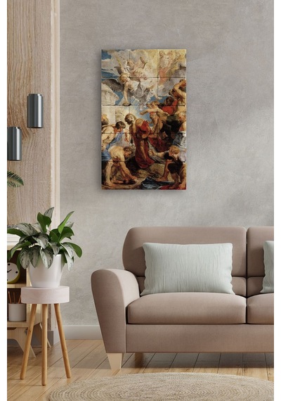 Doğal Taş Tablo - Peter Paul Rubens - The Martyrdom Of St Stephen - Duvar Dekoru 30x50cm