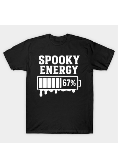Flood Of Style 67 Cadılar Bayramı Spooky Energy Brainrot Altı Yedi T-shirt Erkekler Kadınlar Için % 100% Pam Siyah