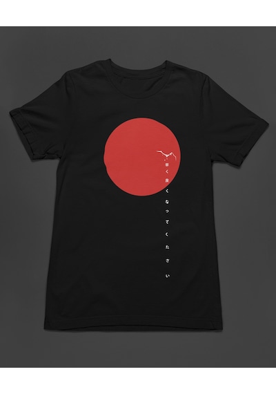Bumeta Naruto Anime Japan Japanese Baskılı Unisex Tişört T-shirt Siyah