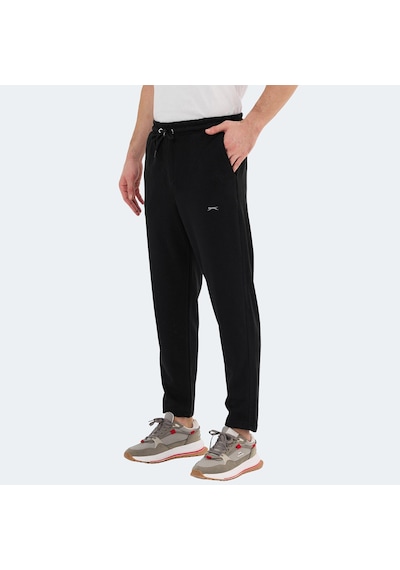 Slazenger KENNARD Erkek Fermuar Cepli Siyah Eşofman Altı