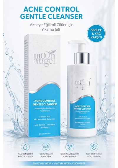 Acne Control 3 Lü Cilt Bakım Seti Akneye Eğilimli Ciltler İçin Temizleyici Jel, Tonik Ve Serum Seti