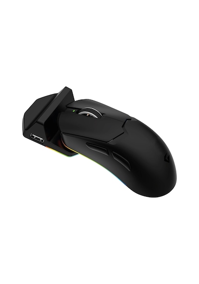 Tracker Pro Rgb Kablosuz 2.4ghz Bluetooth Kablolu Dock Şarj İstasyonlu 69gr 1khz 12000dpı Oyuncu Mouse Siyah