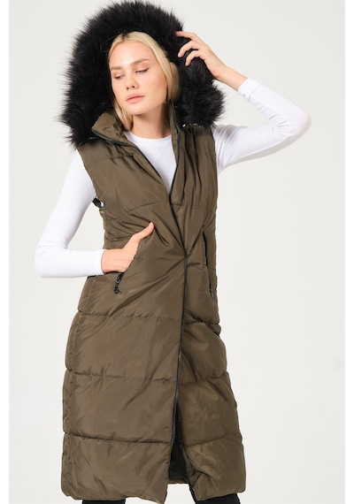 Dewberry Bayan Yelek Z6741 Haki