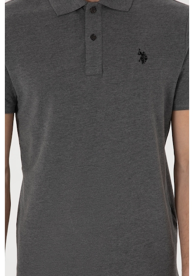 U.S. Polo Assn. Erkek Slim Fit Polo Yaka Antrasit Melanj Basic Tişört 50297984-VR081 U.S. Polo Assn. Erkek Slim Fit Polo Yaka Antrasit Melanj Basic Tişört 50297984-VR081