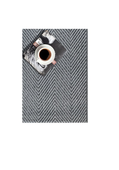 Elit Premium Sisal Jut Halı 1002 - Antrasit Balık Sırtı Desen Antrasit-krem Krem